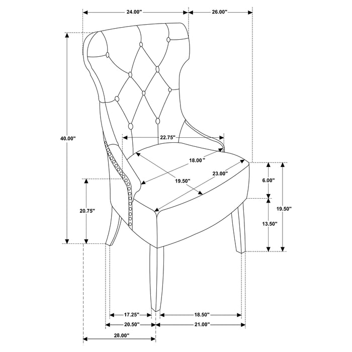 Baney Side Chair - Visions in Furniture (La Mirada, CA)