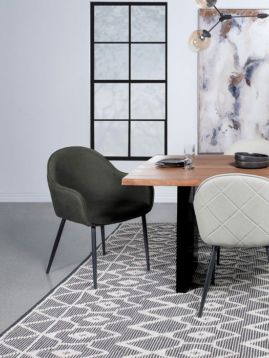 Emma Upholstered Dining Arm Chair (Set of 2) - Visions in Furniture (La Mirada, CA)