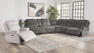 Parker Living Alpine - Airy Midnight 6 Piece Zero Gravity Power Reclining Sectional with Power Adjustable Headrests