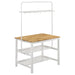 Edgeworth 3-piece Kitchen Island Counter Table Set White - Visions in Furniture (La Mirada, CA)
