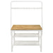 Edgeworth 3-piece Kitchen Island Counter Table Set White - Visions in Furniture (La Mirada, CA)