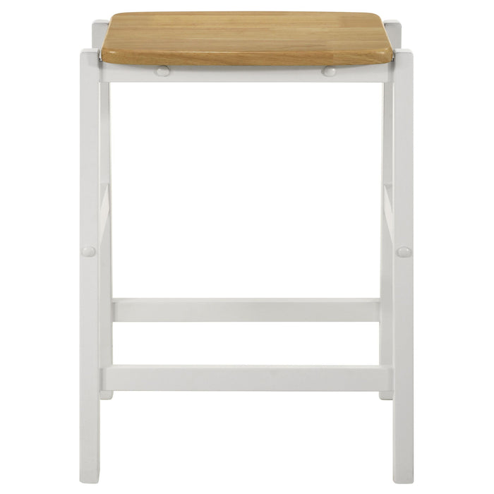 Edgeworth 3-piece Kitchen Island Counter Table Set White - Visions in Furniture (La Mirada, CA)