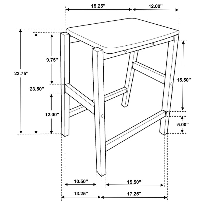 Edgeworth 3-piece Kitchen Island Counter Table Set White - Visions in Furniture (La Mirada, CA)