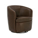 Parker Living Barolo 100% Italian Leather Swivel Club Chair Two Pack