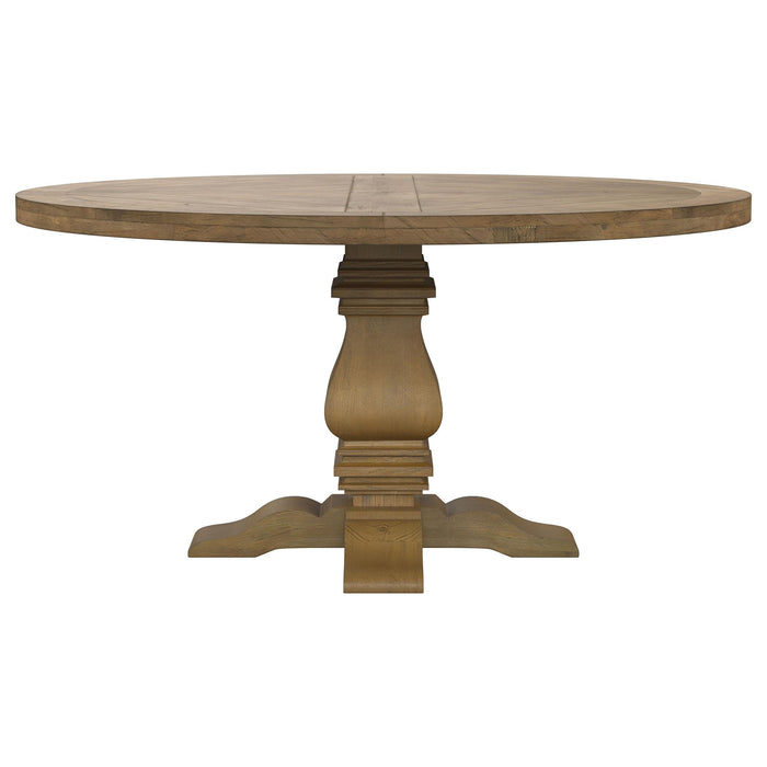 Florence 5-piece Round Dining Table Set Rustic Honey - Visions in Furniture (La Mirada, CA)