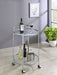 Chrissy 2-tier Round Glass Bar Cart - Visions in Furniture (La Mirada, CA)