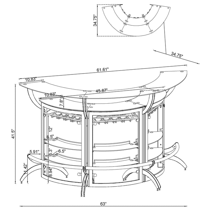 Dallas Home Bars - Visions in Furniture (La Mirada, CA)