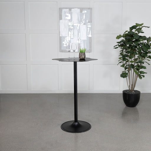 Keanu Pedestal Cloud-Shaped Top Bar Table Black - Visions in Furniture (La Mirada, CA)