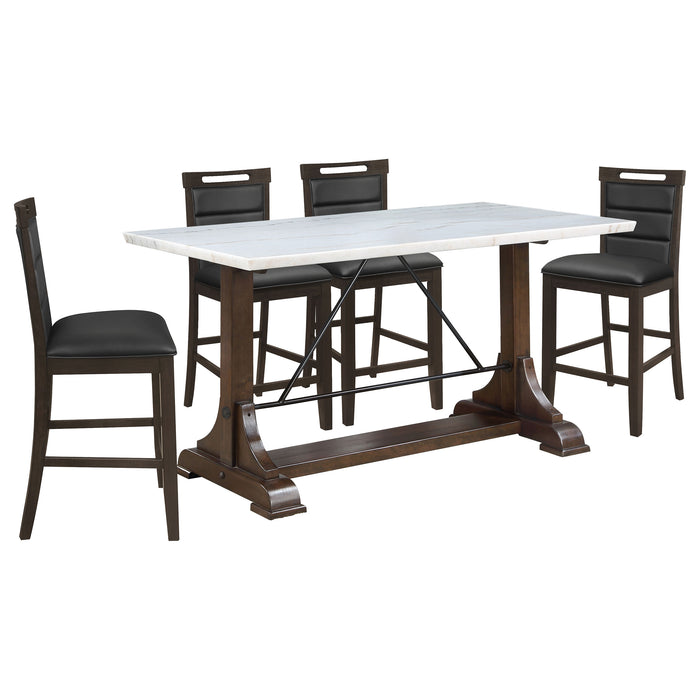 Aldrich 5 Pc Counter Height Dining Set - Visions in Furniture (La Mirada, CA)