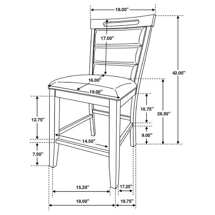 Aldrich 5 Pc Counter Height Dining Set - Visions in Furniture (La Mirada, CA)