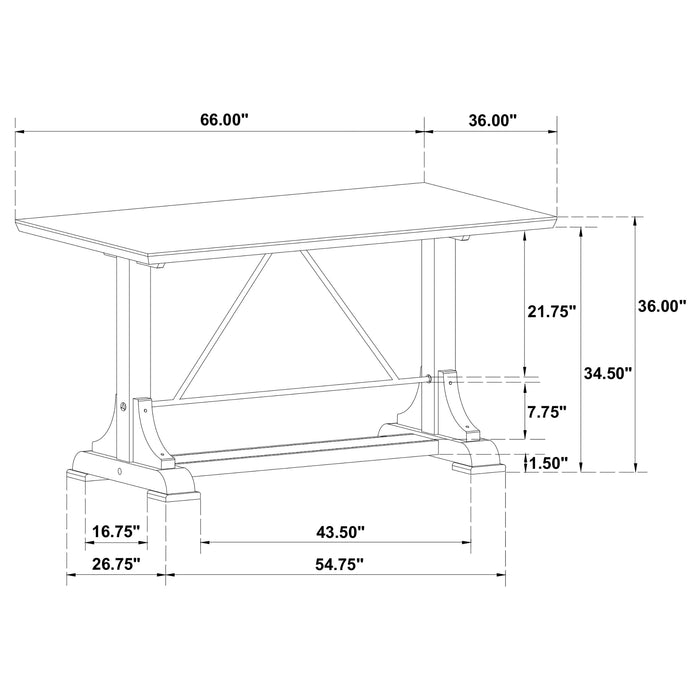 Aldrich Counter Height Dining Table - Visions in Furniture (La Mirada, CA)