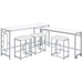 Jackson 5 Pc Counter Height Dining Set - Visions in Furniture (La Mirada, CA)