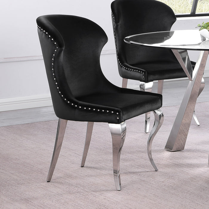 Cheyanne Upholstered Wingback Side Chair with Nailhead Trim (Set of 2) - Visions in Furniture (La Mirada, CA)