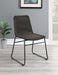 Dacy Upholstered Dining Chairs (Set of 2) Brown and Sandy Black - Visions in Furniture (La Mirada, CA)