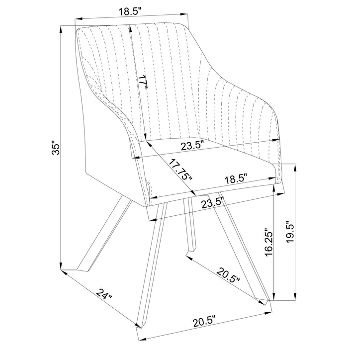 Arika Arm Chairs - Visions in Furniture (La Mirada, CA)