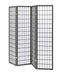 Roberto 4-panel Folding Screen Dark Grey and White - Visions in Furniture (La Mirada, CA)