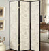 Felice 3-panel French Script Print Folding Screen Espresso - Visions in Furniture (La Mirada, CA)