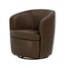Parker Living Barolo 100% Italian Leather Swivel Club Chair Two Pack