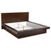 Jessica Eastern King & Queen Platform Bed with Rail Seating Cappuccino - Visions in Furniture (La Mirada, CA)