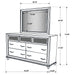 Barzini Dresser With Mirror - Visions in Furniture (La Mirada, CA)