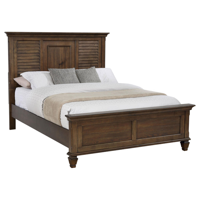 Franco Eastern King & Queen Panel Bed Antique White & Oak - Visions in Furniture (La Mirada, CA)