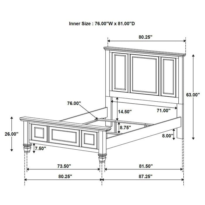 Sandy Beach 4 & 5 Piece Pc Bedroom Set Cal.King & E.King - Visions in Furniture (La Mirada, CA)