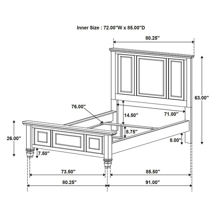 Sandy Beach 4 & 5 Piece Pc Bedroom Set Cal.King & E.King - Visions in Furniture (La Mirada, CA)