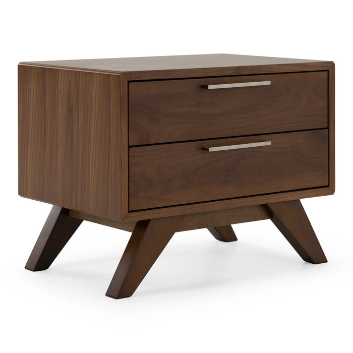Yolonda + Soria - Modern Beige Fabric + Walnut 4-Piece Bedroom Set