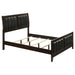 Carlton Full & Twin Upholstered Panel Bed Cappuccino and Black - Visions in Furniture (La Mirada, CA)