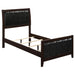Carlton Full & Twin Upholstered Panel Bed Cappuccino and Black - Visions in Furniture (La Mirada, CA)