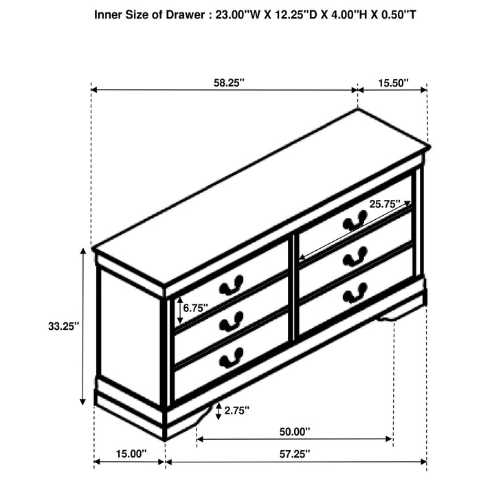 Louis Philippe 4 & 5 Piece Bedroom Sets Twin & Queen - Visions in Furniture (La Mirada, CA)