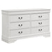 Louis Philippe 6-drawer Dresser White - Visions in Furniture (La Mirada, CA)