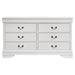 Louis Philippe 6-drawer Dresser White - Visions in Furniture (La Mirada, CA)