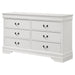 Louis Philippe 6-drawer Dresser White - Visions in Furniture (La Mirada, CA)