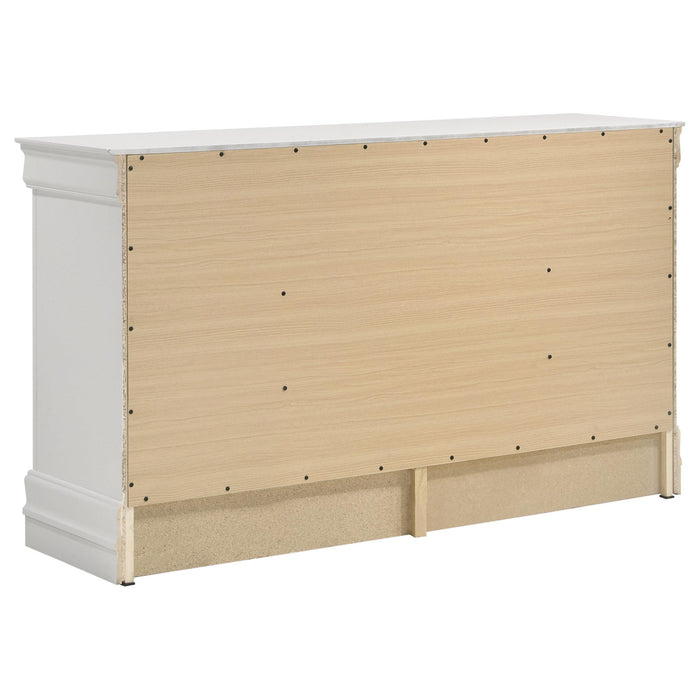Louis Philippe 6-drawer Dresser White - Visions in Furniture (La Mirada, CA)