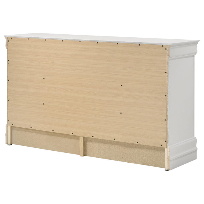 Louis Philippe 6-drawer Dresser White - Visions in Furniture (La Mirada, CA)