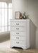 Louis Philippe 5-drawer Bedroom Chest White - Visions in Furniture (La Mirada, CA)