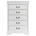 Louis Philippe 5-drawer Bedroom Chest White - Visions in Furniture (La Mirada, CA)
