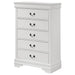 Louis Philippe 5-drawer Bedroom Chest White - Visions in Furniture (La Mirada, CA)