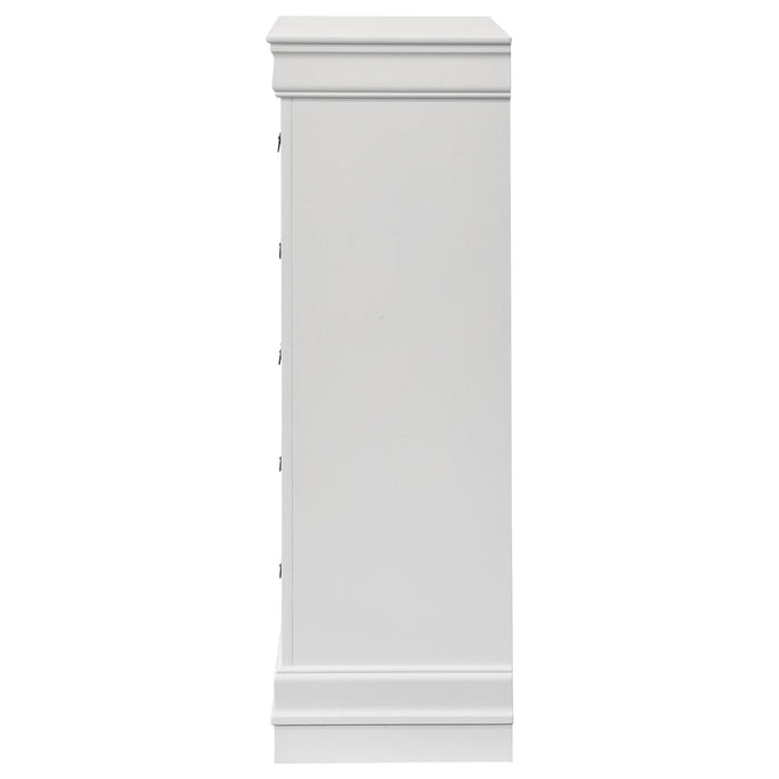Louis Philippe 5-drawer Bedroom Chest White - Visions in Furniture (La Mirada, CA)