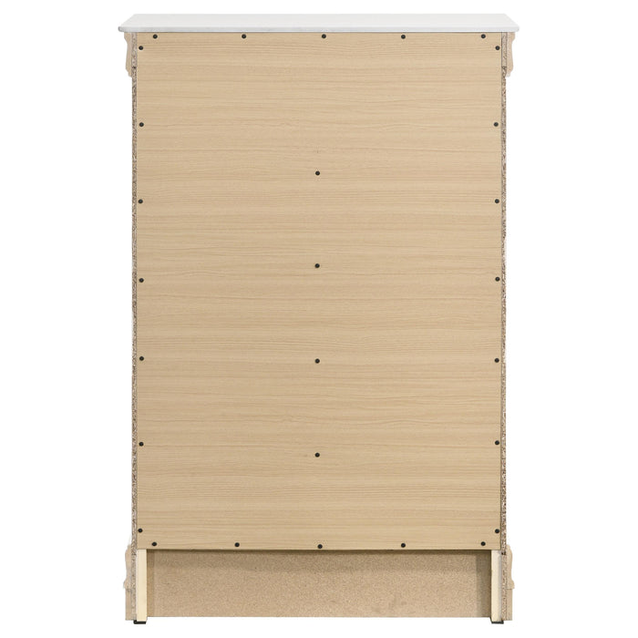 Louis Philippe 5-drawer Bedroom Chest White - Visions in Furniture (La Mirada, CA)