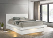 Jessica California King, E.king, & Queen Bed with Storage Headboard Cappuccino - Visions in Furniture (La Mirada, CA)