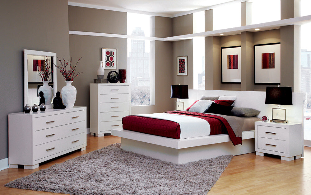 Jessica Bedroom Set with Nightstand Panels - Visions in Furniture (La Mirada, CA)