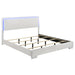 Felicity Eastern King, Queen, & Cal.King Panel Bed with LED Lighting Glossy White - Visions in Furniture (La Mirada, CA)