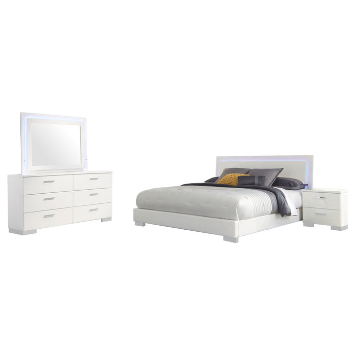 Felicity Bedroom Set White - Visions in Furniture (La Mirada, CA)