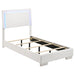 Felicity Full & Twin Panel Bed with LED Lighting Glossy White - Visions in Furniture (La Mirada, CA)