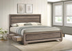 Kauffman California King, Eastren King & Queen Storage Bed Washed Taupe - Visions in Furniture (La Mirada, CA)