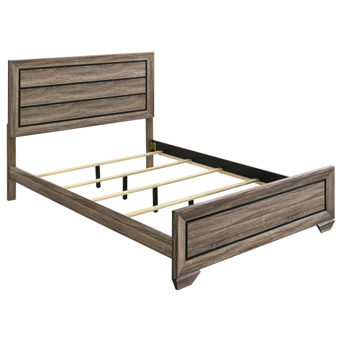 Kauffman California King, E.king, & Queen Panel Bed Washed Taupe - Visions in Furniture (La Mirada, CA)