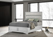 Miranda California King, E.King, Queen, Full, & Twin Bed Black & White - Visions in Furniture (La Mirada, CA)