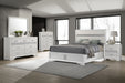 Miranda California King, E.King, Queen, Full, & Twin Bed Black & White - Visions in Furniture (La Mirada, CA)